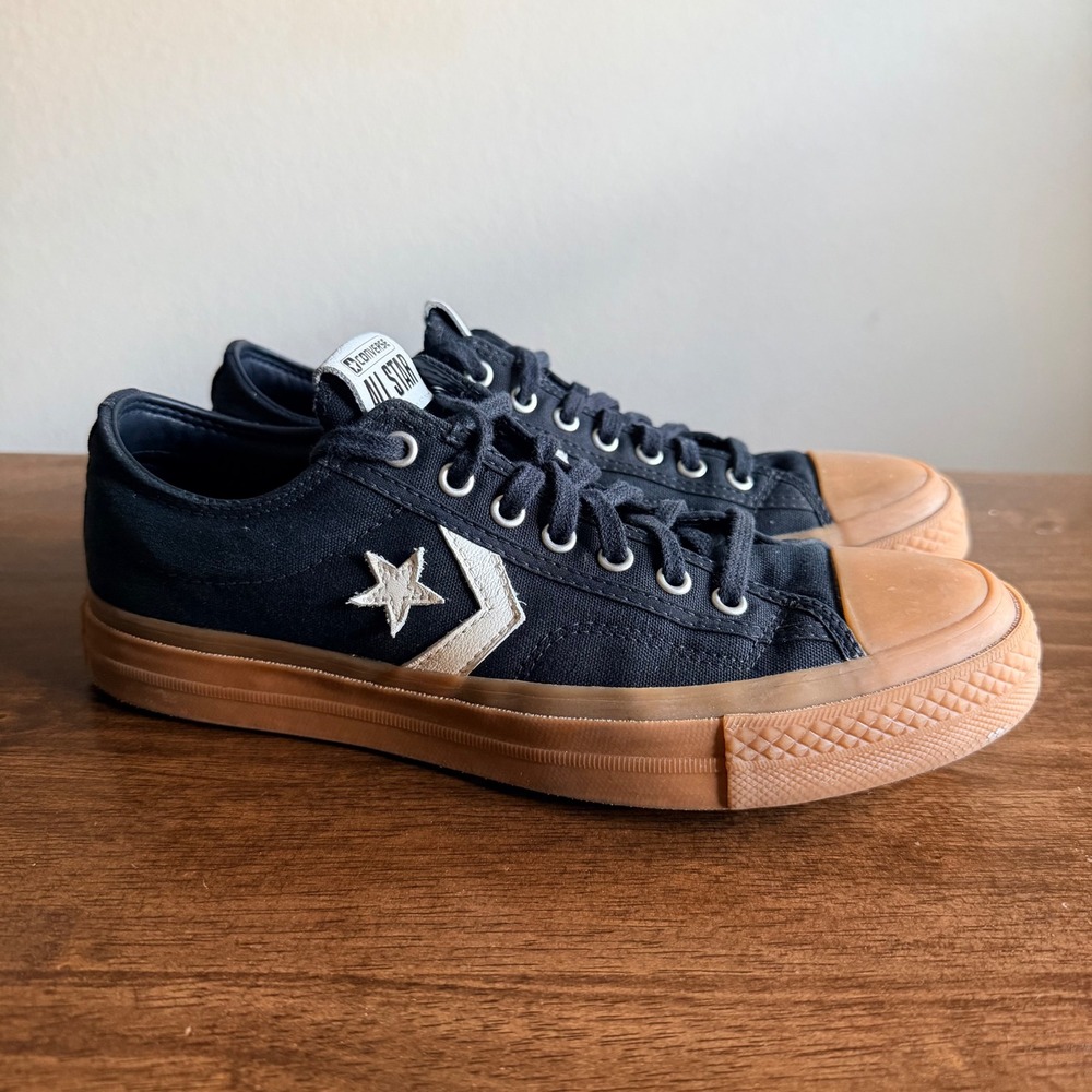 Converse Star Player 76 Black Gum Canvas Low Top Mens 8.5 Wos 10 A08847C